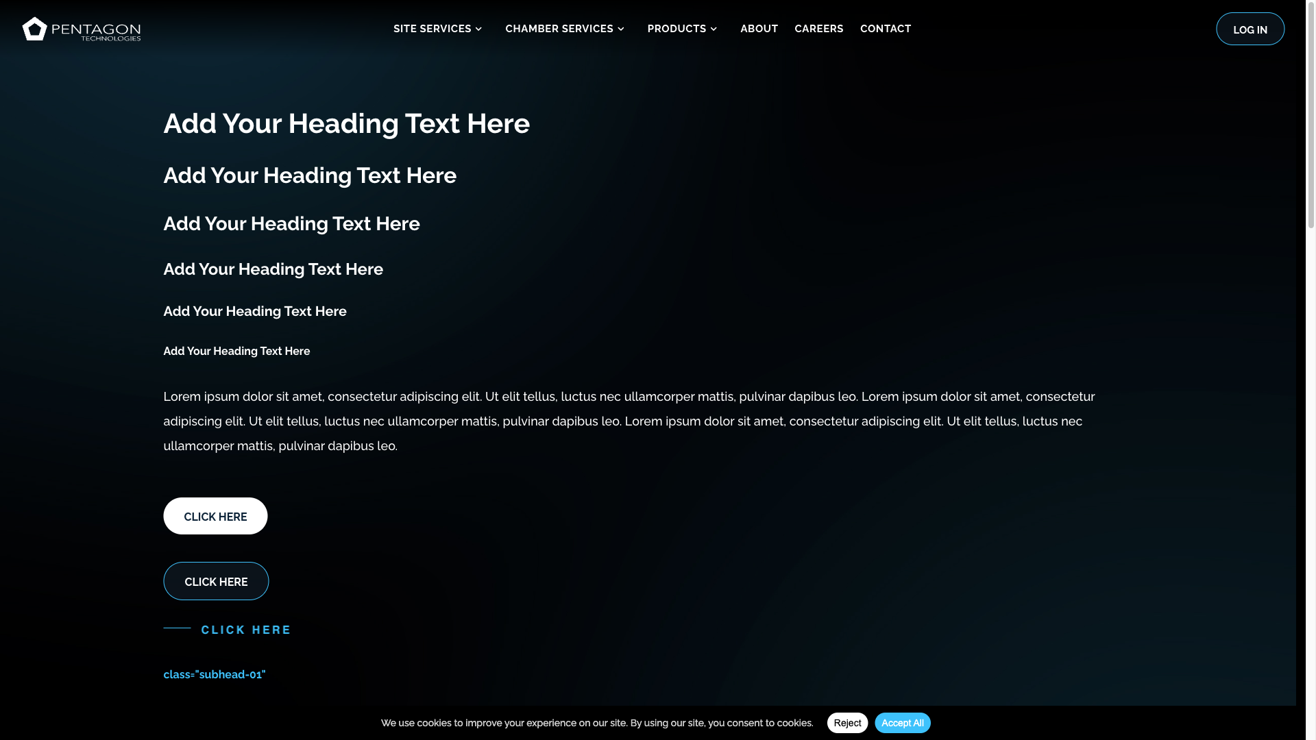 Pentagon Technologies Style Sheet